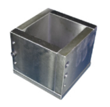 Molde metálico para cubos de concreto de 10 x 10 x 10cm