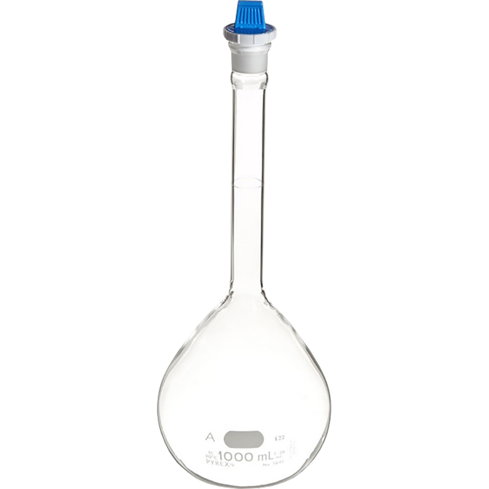 Fiola de Vidrio Transparente Volumetrica de 250ml
