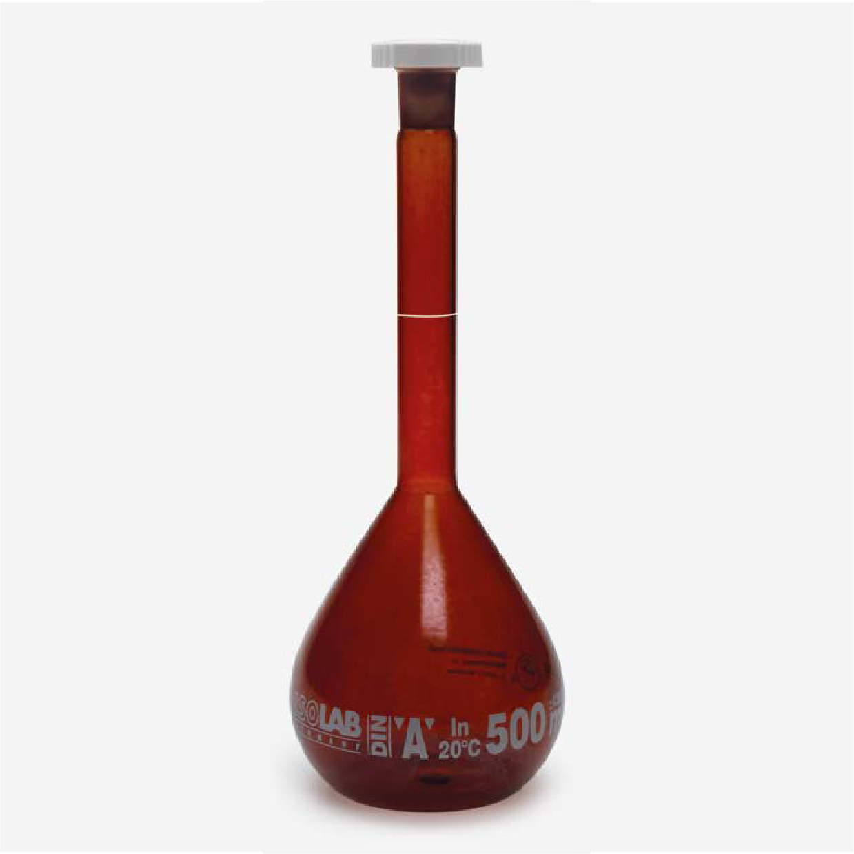 Fiola de Vidrio Ambar Volumetrica de 1000 ml