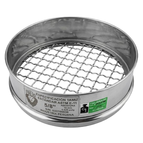 Tamiz de Acero Inox. de 8" Ø S.G. - Malla 5/8"