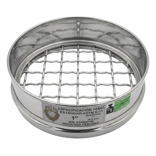 Tamiz de Acero Inox. de 8" Ø S.G. - Malla 1/2"