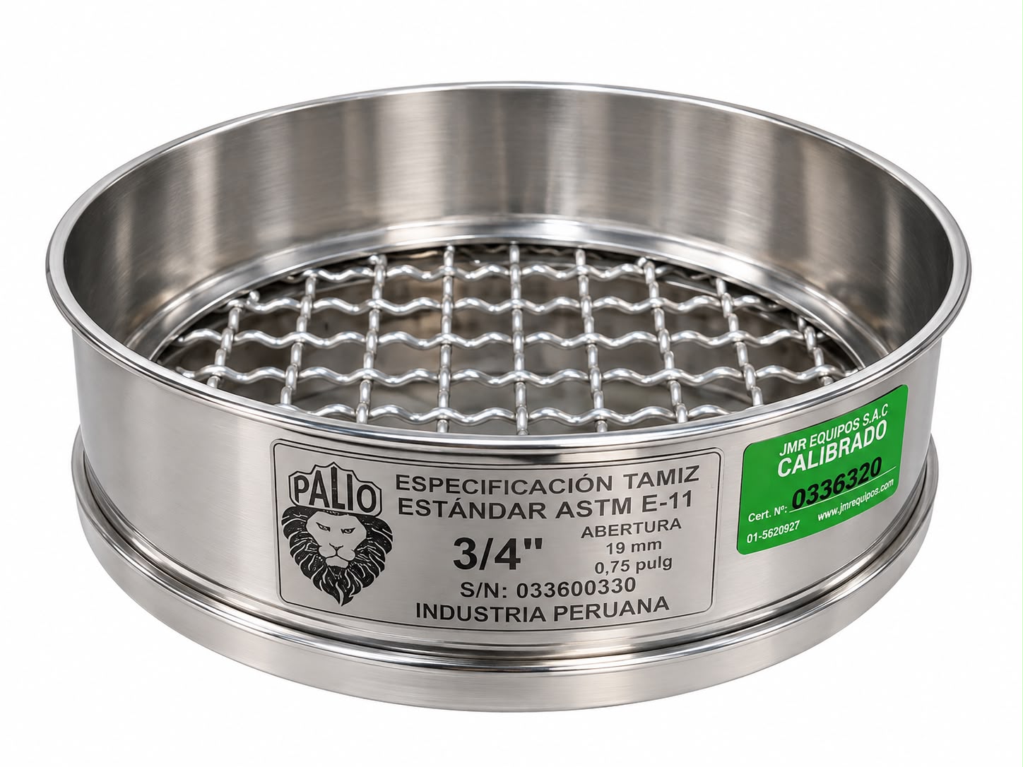 Tamiz de Acero Inox. de 12" Ø S.G. - Malla 3/4"