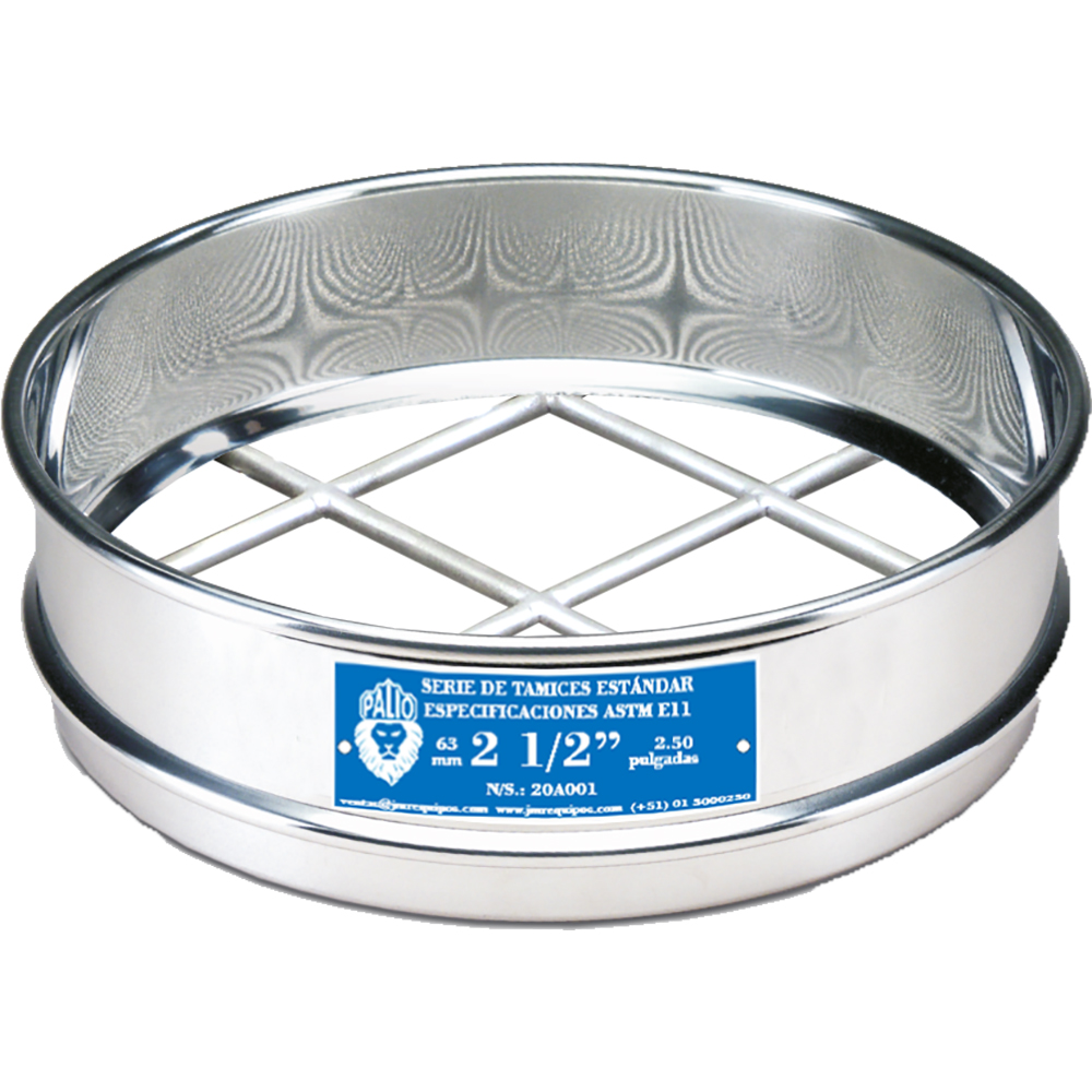 Tamiz de Acero Inox. de 12" Ø S.G. - Malla 1/4"